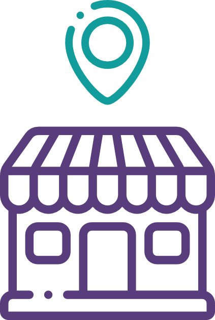 local shop front and location indicator for GBP